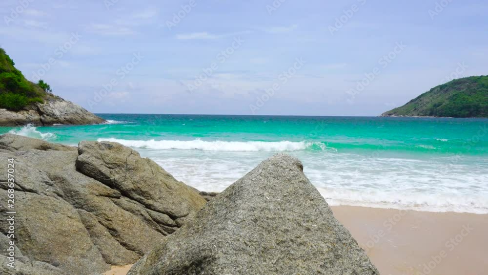 Ocean coast sea. Phuket beach, Sea, Thailand. At Naiharn Beach, Phuket, Thailand, In The Summer. 2019 Ocean coast sea. Phuket beach, Sea, Thailand. At Naiharn Beach, Phuket, Thailand, In The Summer. 2019