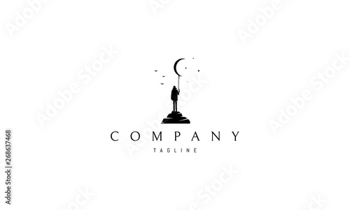 Dreamer abstract black vector logo design image