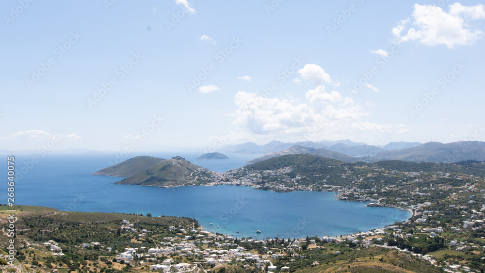 Panorama de l'ile de Leros en grece ile du dodecanèse