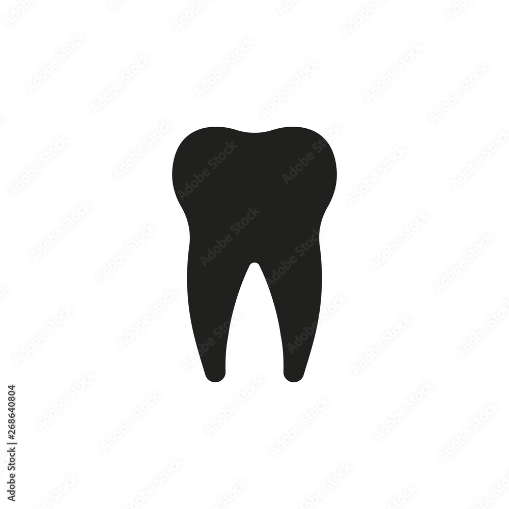 Tooth icon. Flat design. Vector illustration. Isolated. Tooth icon. Flat design. Vector illustration. Isolated.