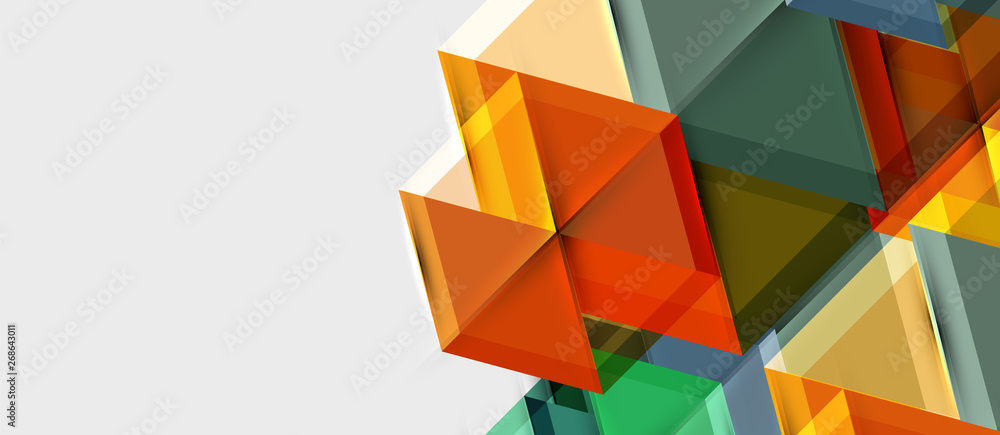 Geometric triangle and hexagon abstract background, vector illustration Geometric triangle and hexagon abstract background, vector illustration