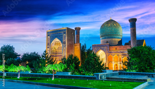 Guri Amir, a mausoleum of the Asian conqueror Timur in Samarkand photo