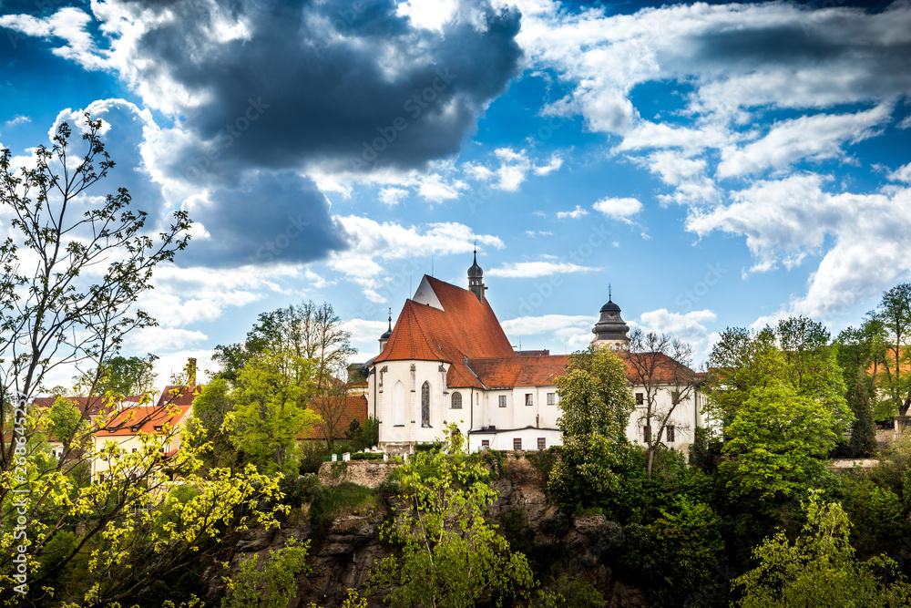 Abbey in Bechyne - old city in South Bohemian region, Czech republic.