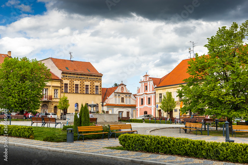 Center of Bechyne - old city in South Bohemian region, Czech republic.