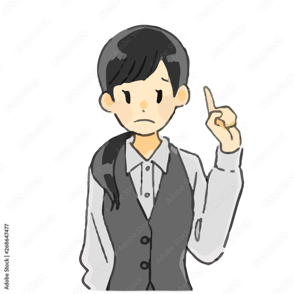 OL 人差し指を立てる OL 人差し指を立てる
