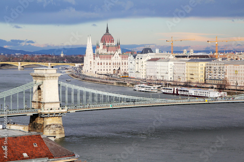 Szechenyi Chain Bridgem Budapest, Hungary photo