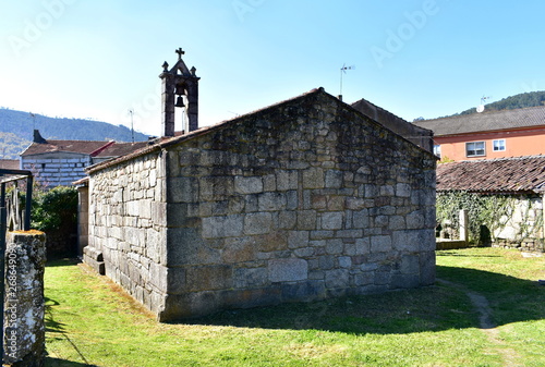 Pre Romanesque Visigothic Landmark. San Xes de Francelos medieval Chapel. Ribadavia, Spain.