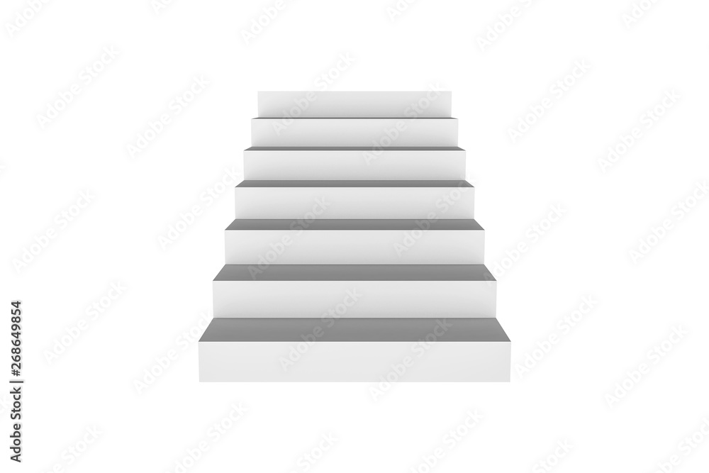 Straight Stairway Staircase on White Straight Stairway Staircase on White