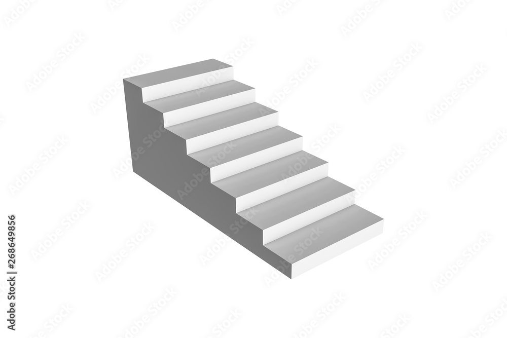 Straight Stairway Staircase on White Straight Stairway Staircase on White