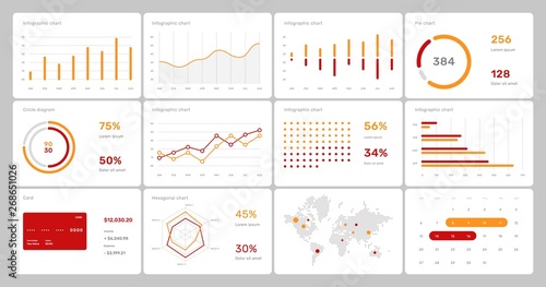 Fotografering Elements of infographics on a white background