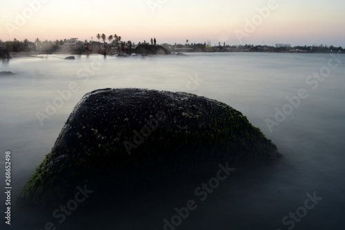 Sunset at Kovalam Beach in Chennai photo