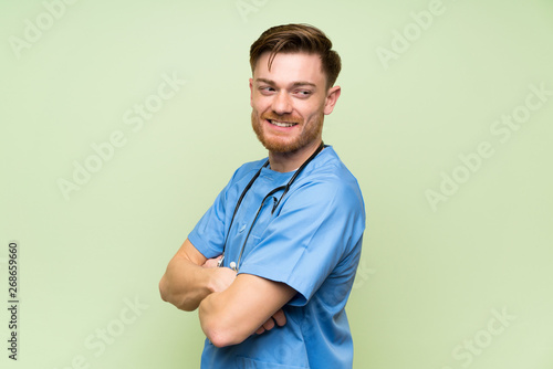 Surgeon doctor man laughing