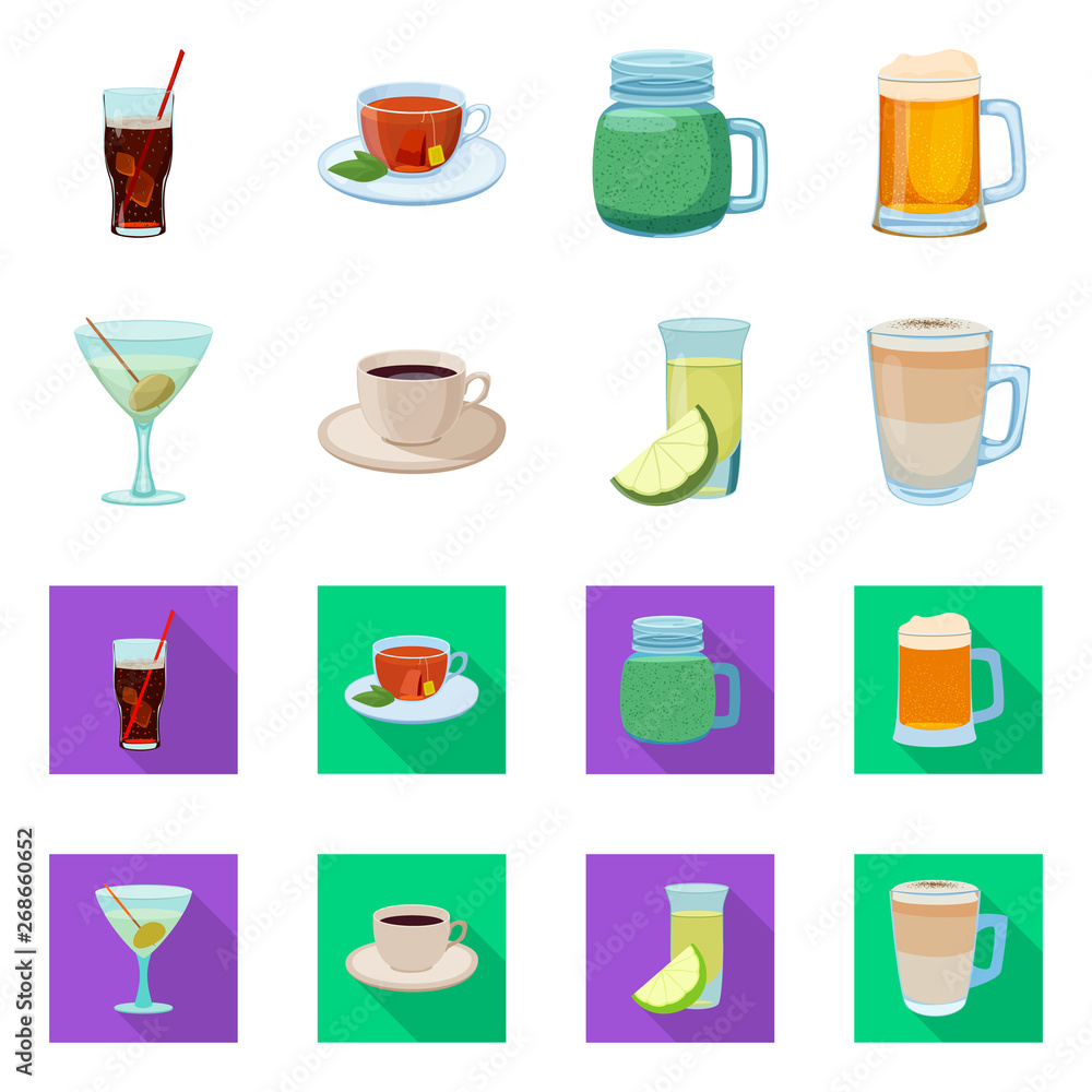Vector design of drink and bar logo. Set of drink and party stock vector illustration. Vector design of drink and bar logo. Set of drink and party stock vector illustration.