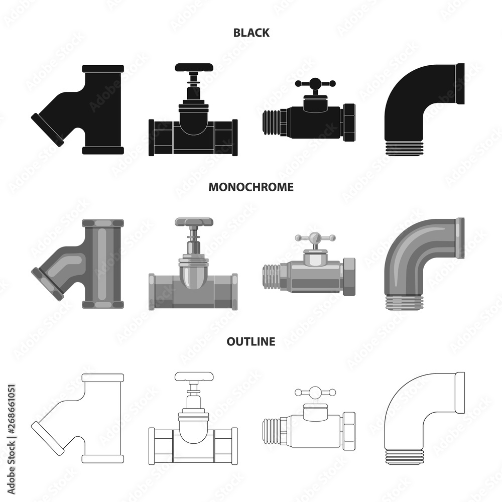 Vector design of pipe and tube logo. Set of pipe and pipeline stock vector illustration. Vector design of pipe and tube logo. Set of pipe and pipeline stock vector illustration.