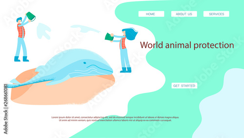 World rare animal protection landing page website