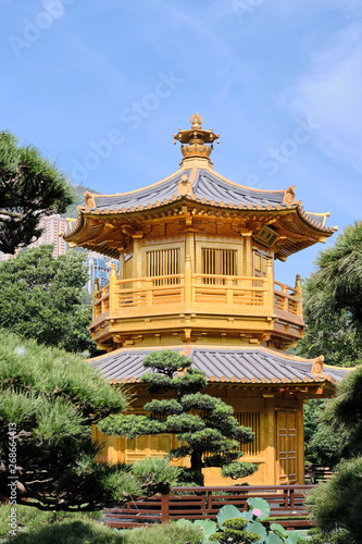 Golden Pavilion in Nan Lian Garden, Hong Kong, China