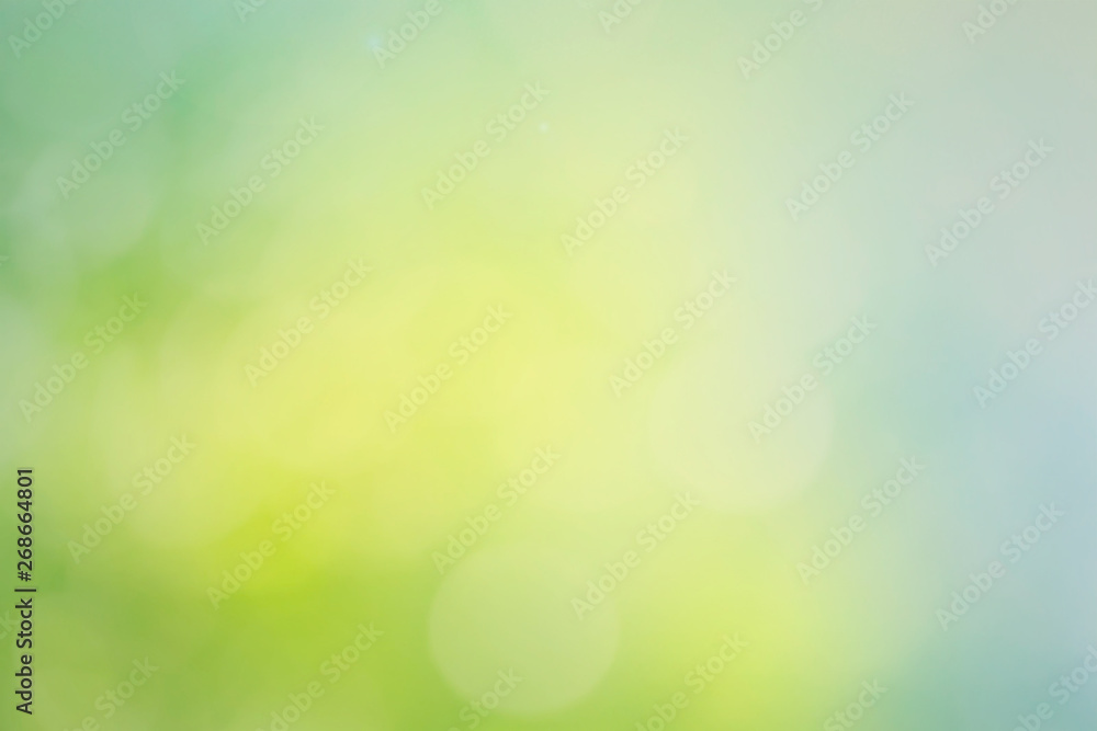 Abstract blur spring background. Green and blue bokeh - obrazy, fototapety, plakaty 