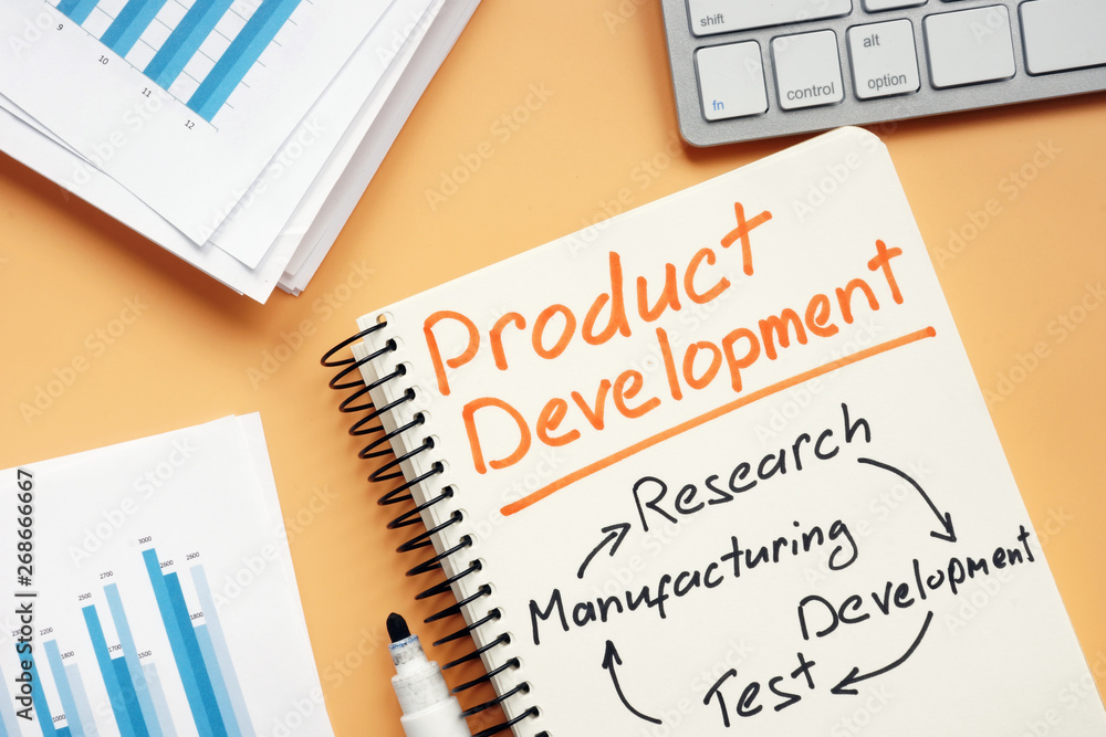 Obraz premium Product development plan on desk.