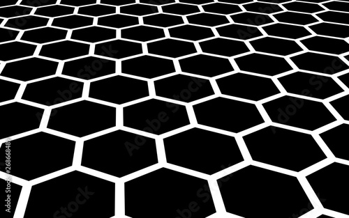 White honeycomb on a black ...