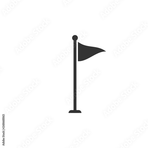 Golf flag icon isolated. Golf equipment or accessory. Flat design. Vector Illustration