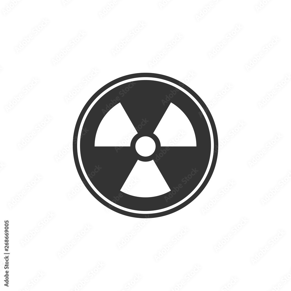 Radioactive icon isolated. Radioactive toxic symbol. Radiation Hazard sign. Flat design. Vector Illustration Radioactive icon isolated. Radioactive toxic symbol. Radiation Hazard sign. Flat design. Vector Illustration