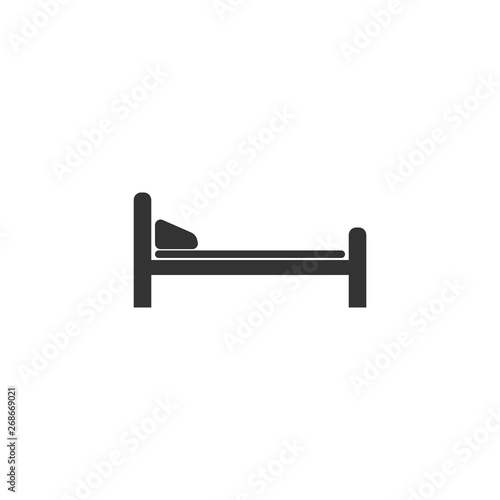 Hospital Bed icon isolated. Flat design. Vector Illustration