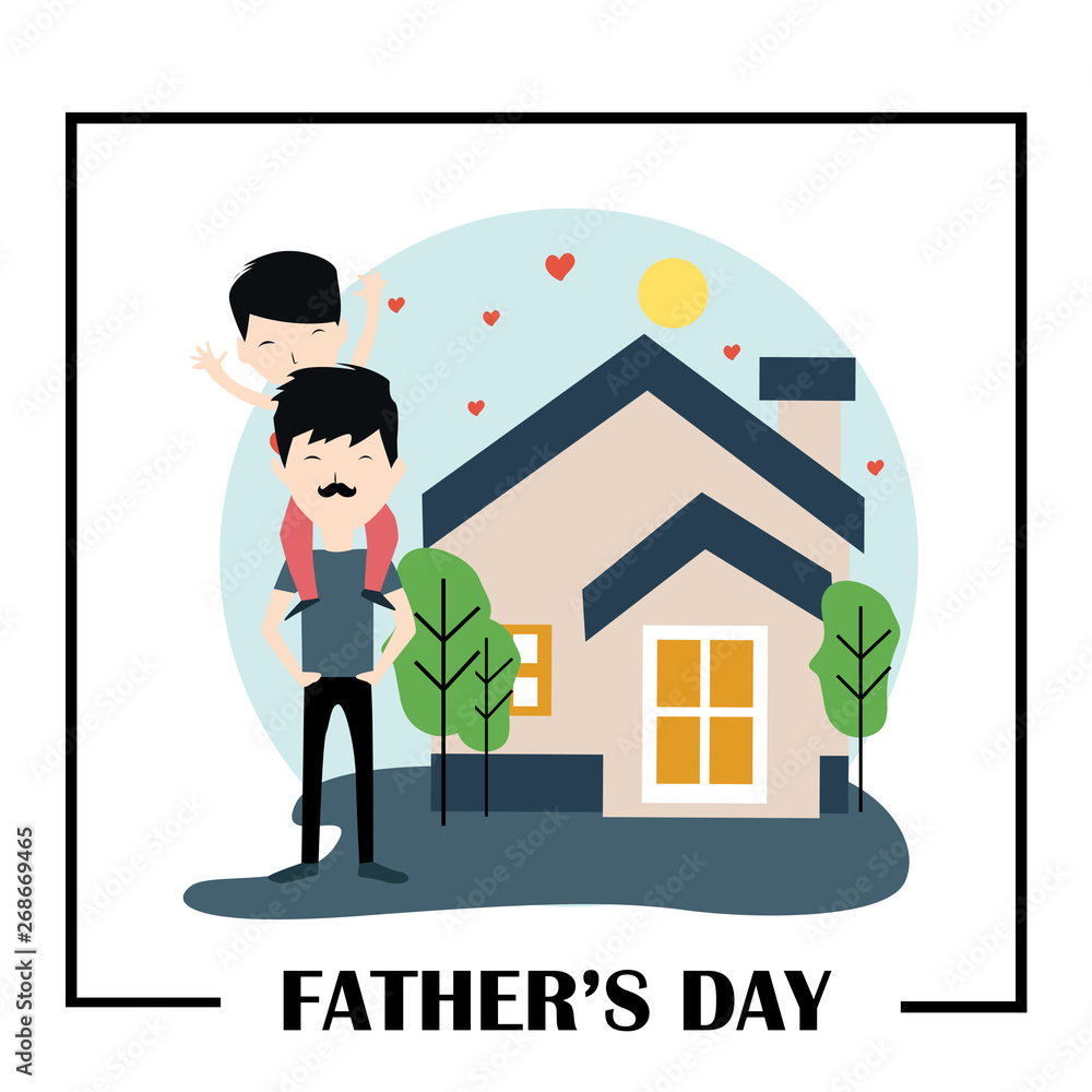 Happy Father's Day Celebration Vector Template Design Illustration Happy Father's Day Celebration Vector Template Design Illustration
