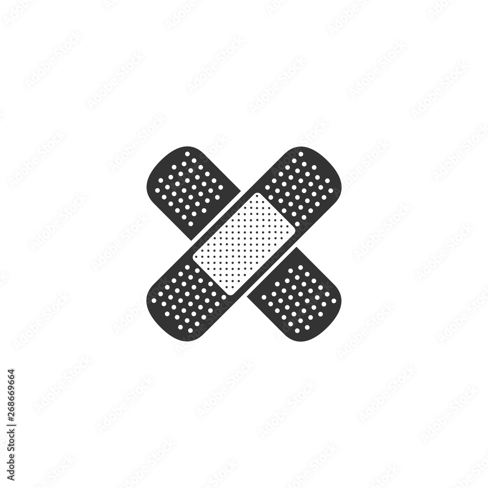 Set Bandage plaster icon isolated. Medical plaster, adhesive bandage, flexible fabric bandage. Flat design. Vector Illustration Set Bandage plaster icon isolated. Medical plaster, adhesive bandage, flexible fabric bandage. Flat design. Vector Illustration