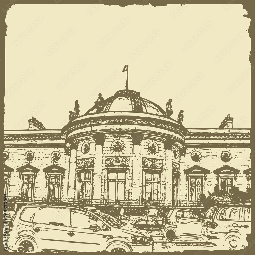 Graphic illustration with decorative architecture 19