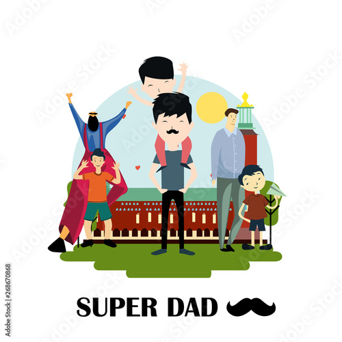 Happy Father s Day Celebration Vector Template Design Illustration