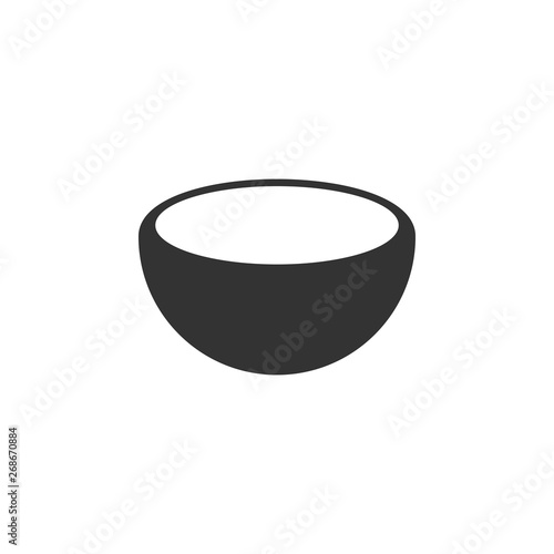 Bowl icon isolated. Flat design. Vector Illustration