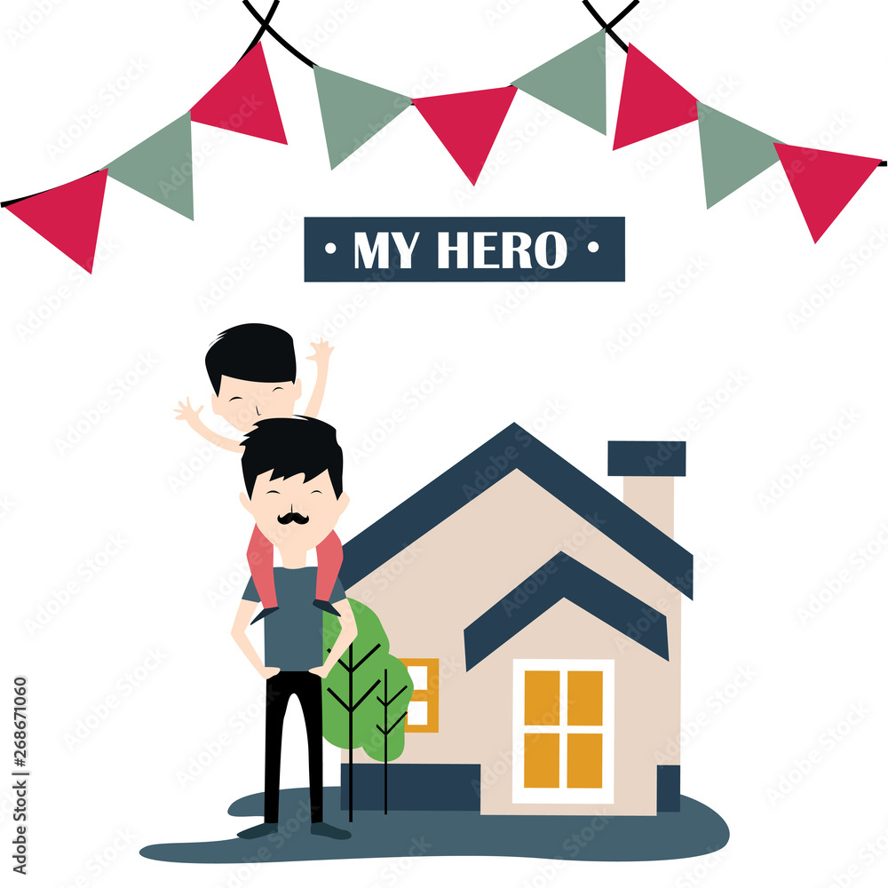 Happy Father's Day Celebration Vector Template Design Illustration Happy Father's Day Celebration Vector Template Design Illustration