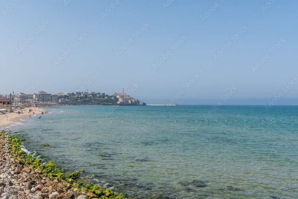 Cityscape of Jaffa as seen from Tel Aviv, Tel Aviv, Israel