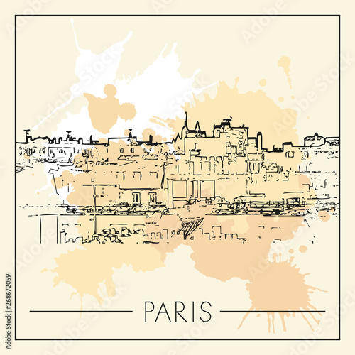 Graphic illustration with decorative architecture 33