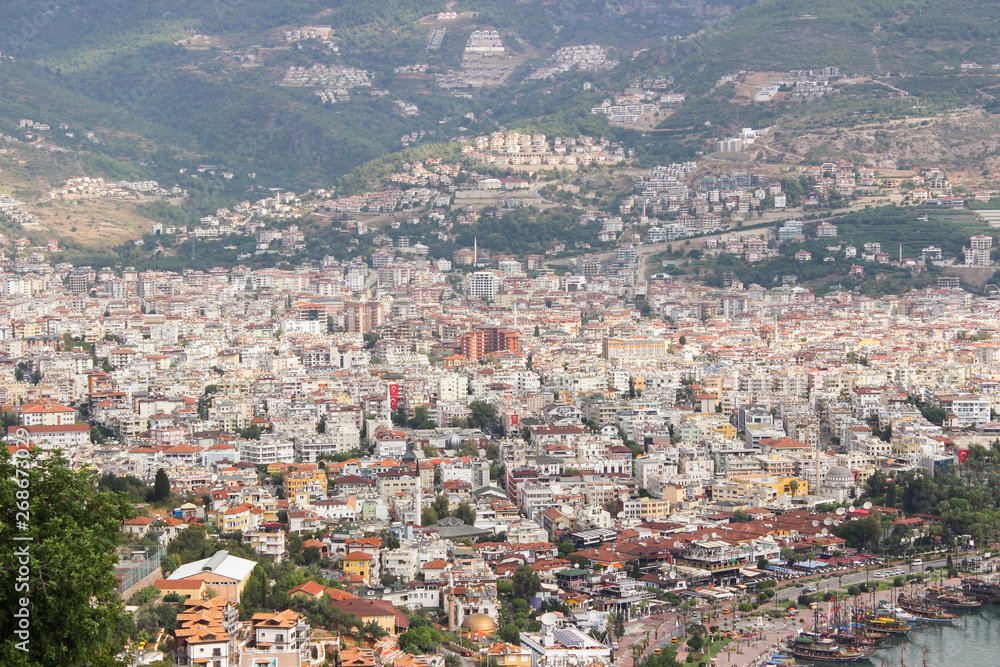 Alanya, Turkey. View in the city and buildings