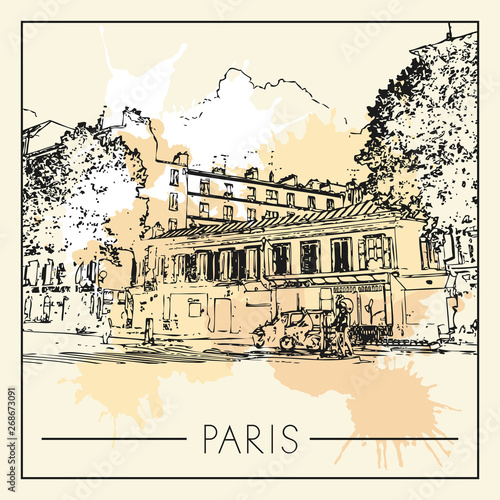 Graphic illustration with decorative architecture 39