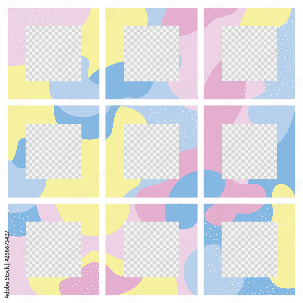 Modern puzzle stories templates for social media. Fashion vector editable background Modern puzzle stories templates for social media. Fashion vector editable background