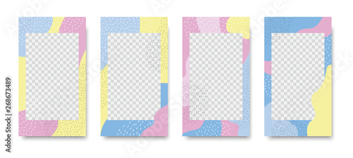 Wallpaper Mural Modern puzzle stories templates for social media. Fashion vector editable background Torontodigital.ca