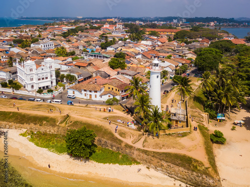 Galle Dutch Fort. Galle Fort, Sri Lanka, aerial view photo