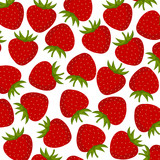 Background of strawberry berries. Strawberries on stalks with leaves