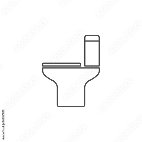 Restroom, Wc, toilet icon. Vector illustration, flat design.