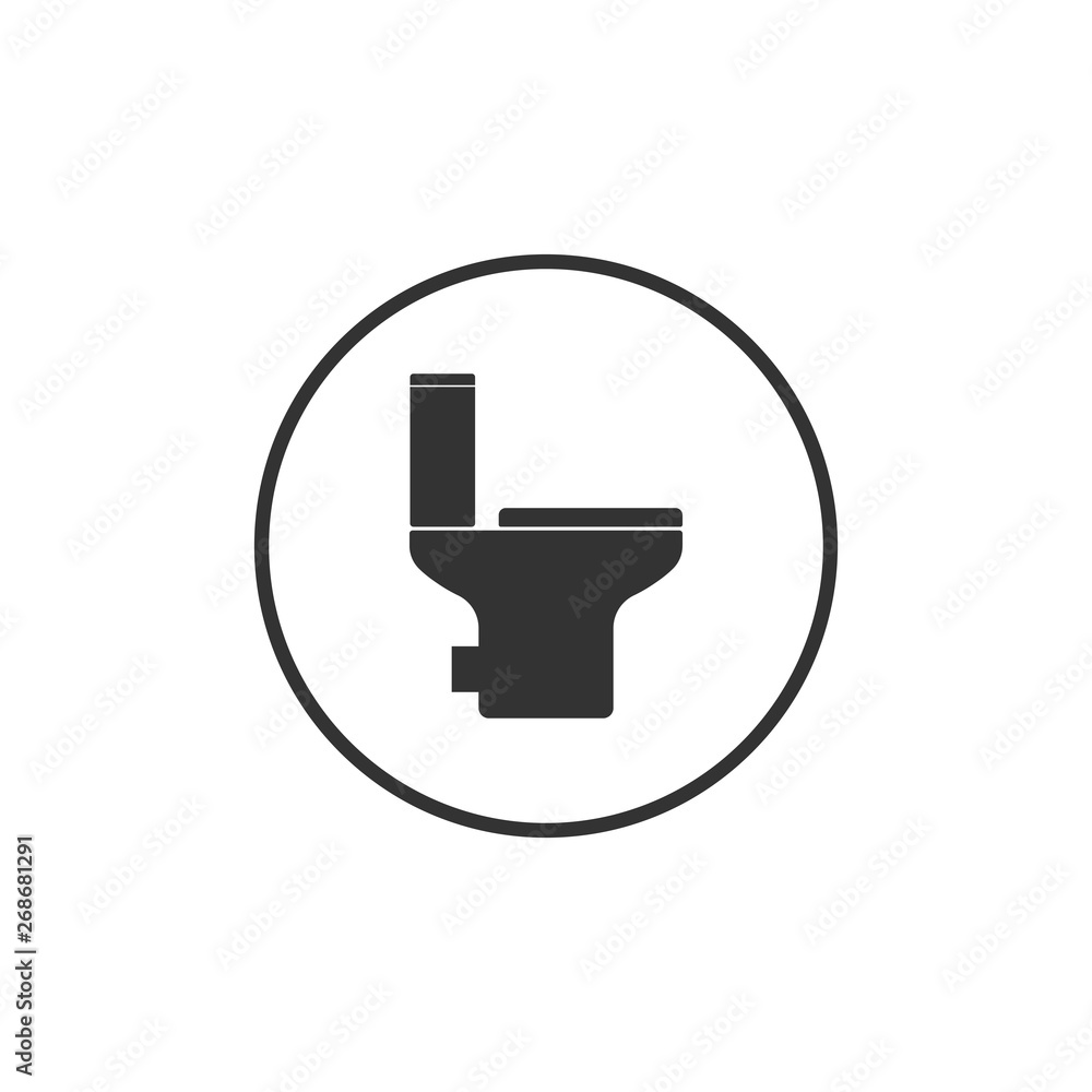 Restroom, Wc, toilet icon. Vector illustration, flat design. Restroom, Wc, toilet icon. Vector illustration, flat design.