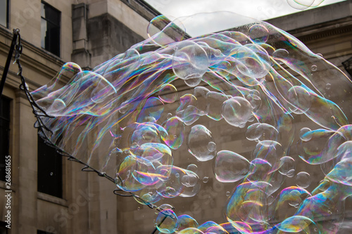 Flying bubbles all over