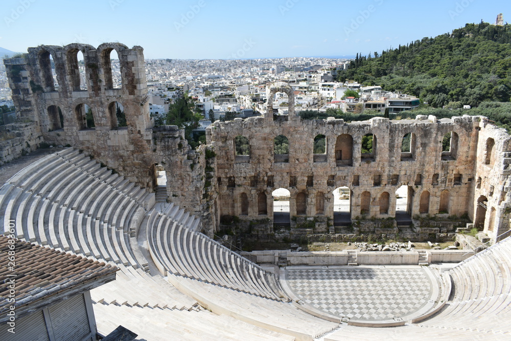Amfiteatr, Akropol, Pantenon, Ateny , Grecja