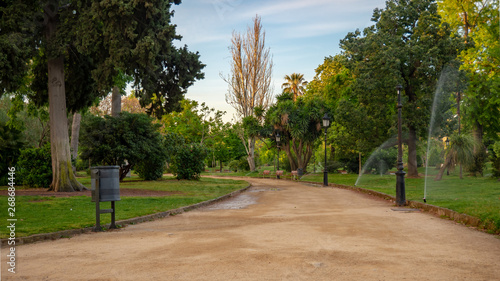 Photography Ciutadella Park in Barcelona at the spring time.