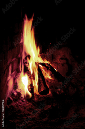 fireplace fire burning flame