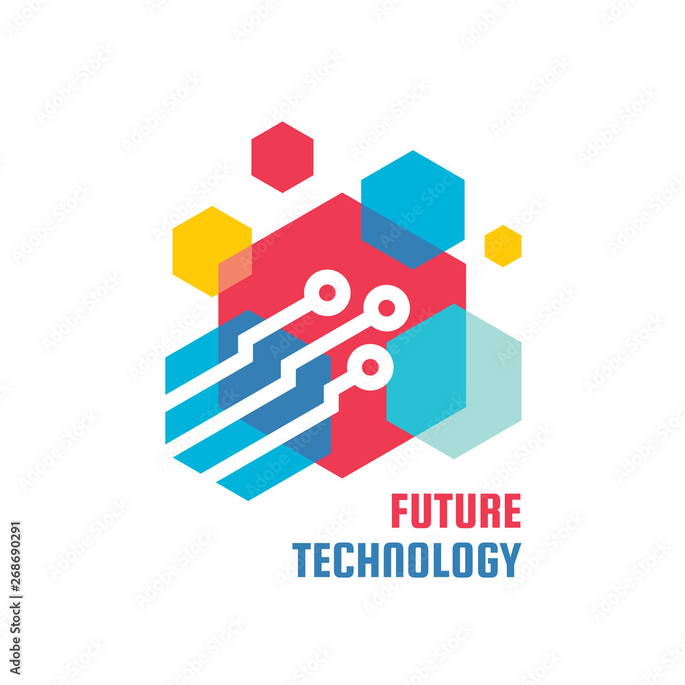Future electronic technology concept logo design. Abstract network banner. Block chain poster. Big data digital. Future electronic technology concept logo design. Abstract network banner. Block chain poster. Big data digital.