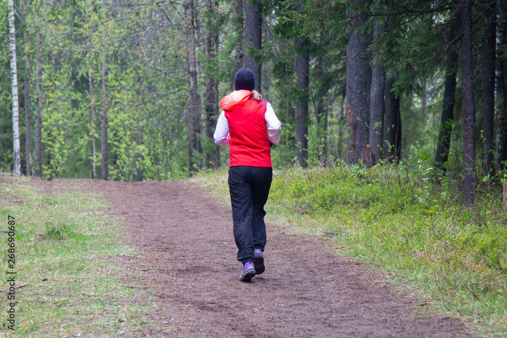 Girl running in the Park. Girl running in the Park.