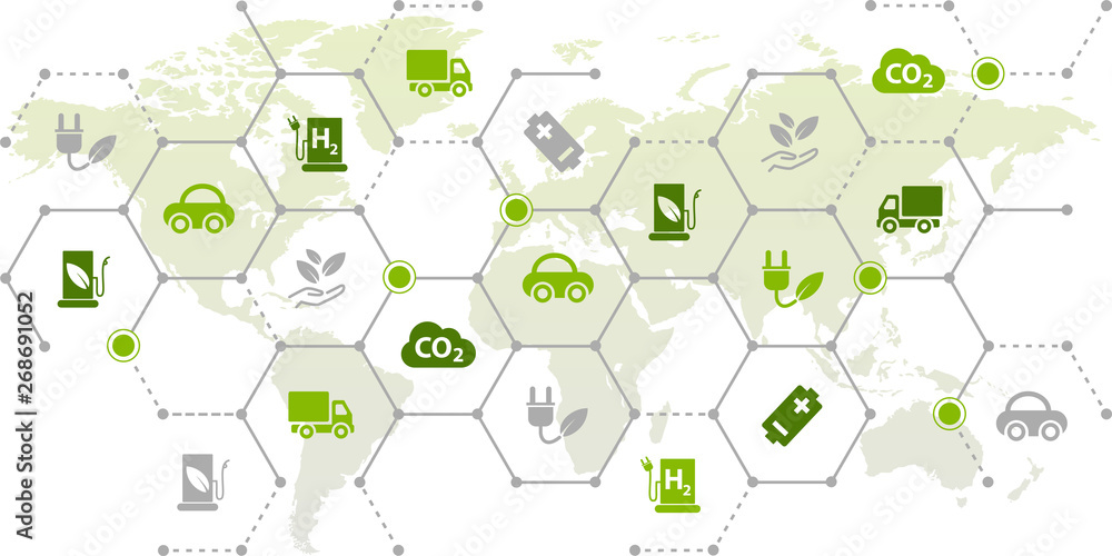 Obraz premium Bio fuel / alternative fuel concept - vector illustration