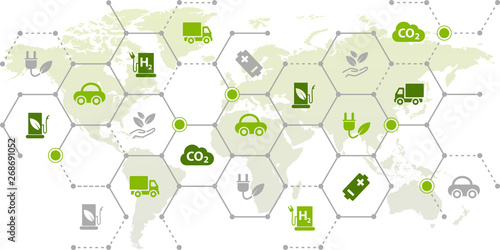 Bio fuel / alternative fuel concept - vector illustration